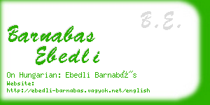 barnabas ebedli business card